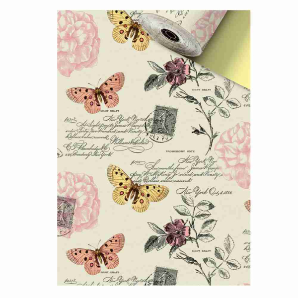 Geschenkpapier Design 916074, Writing beige