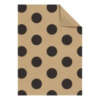 Geschenkpapier 100x70cm Ting Dots sw, Design 922017