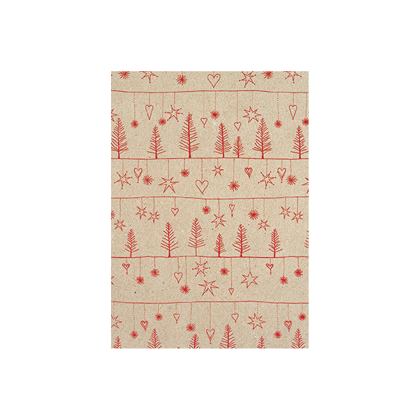 Geschenkpapier Avvento rot Design 49503