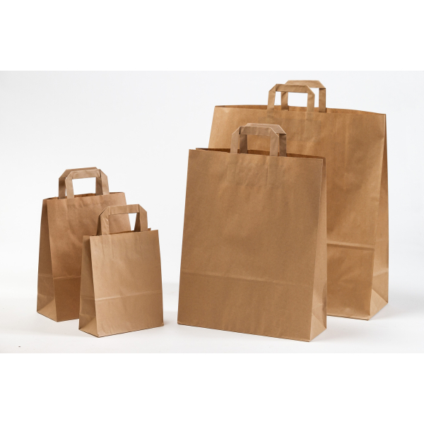 Papiertasche UNI glatt natur braun