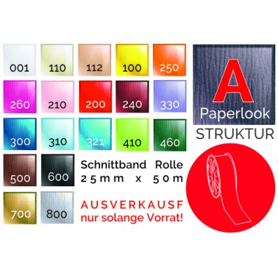 Poly- & Kringel Schnittband PAPERLOOK 25mm x 100m