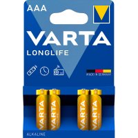 VARTA Long Life, Mignon AAA Batterie 4er Pack,