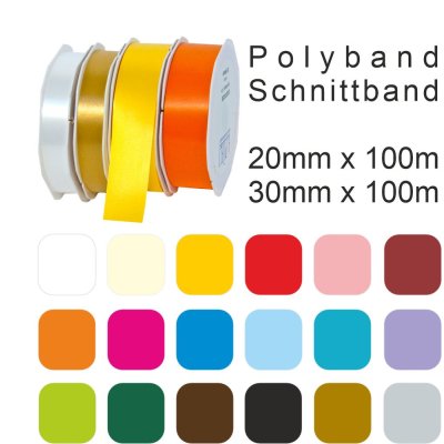 Poly- & Kringel Schnittband Standard, 20mm x 100m,