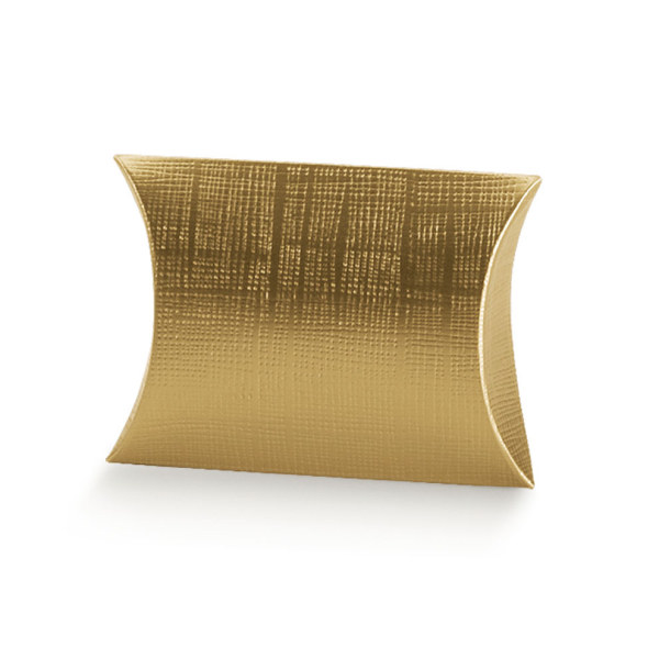 Kissenschachtel, metallic gold, 130x90x35mm, VEs 50 / 200