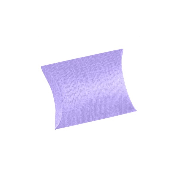 Kissenschachtel, Leinen lila, 70x70x25mm, VEs 50 / 200