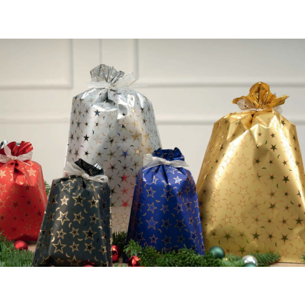 Trendbag / Geschenkbeutel PP, 35mµ, STERNE...