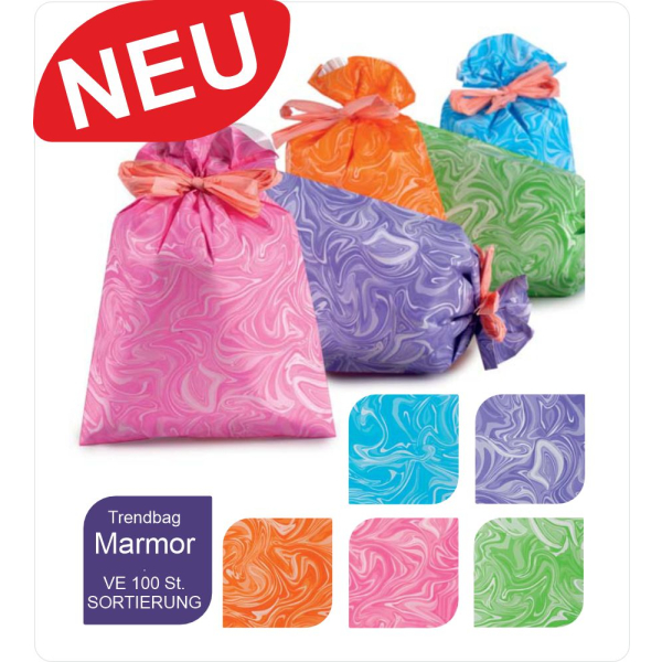 Trendbag / Geschenkbeutel PP, 35mµ, SORTIMENT...