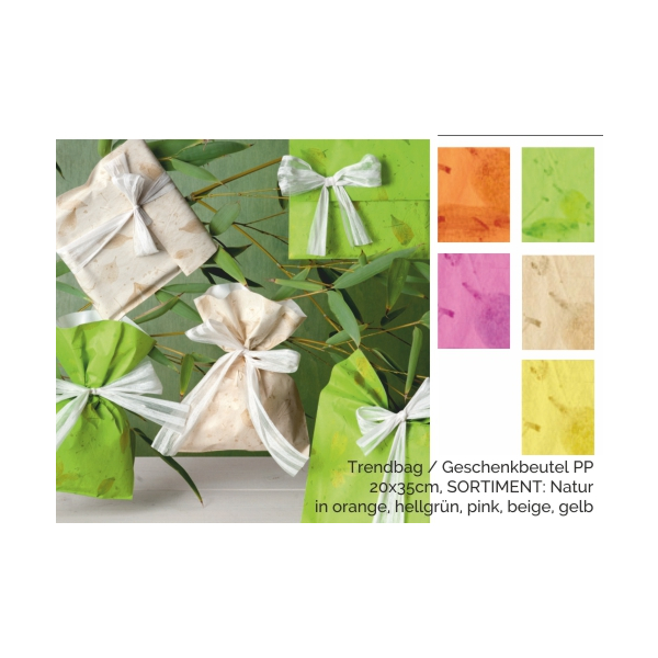 Trendbag / Geschenkbeutel PP, 35mµ, Diverse Motive 25x40cm Colibri Sortiment