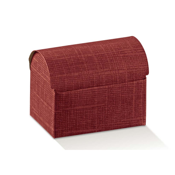 Truhe 230x140x145mm Leinen bordeaux, VEs 25 / 50