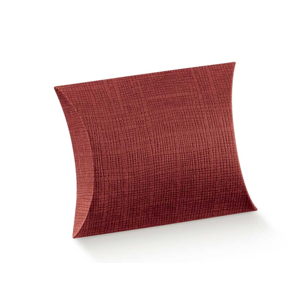 Kissenschachtel, Seide bordeaux 360x340x90mm, VEs 25 / 100